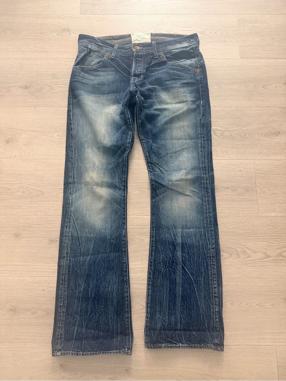Vintage Premium Guess Hand-Made Limited Edition Flared Jeans 32X34 Made in USA
